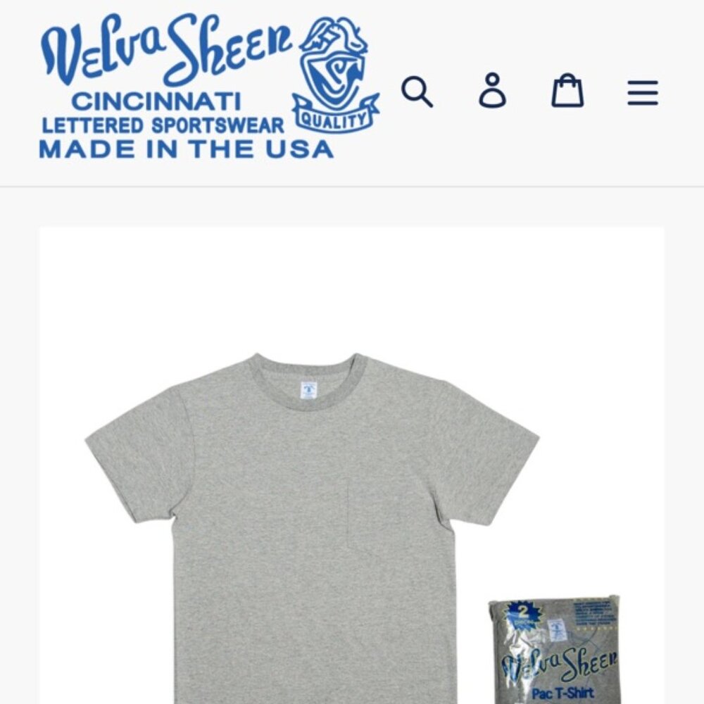 Men's Velva Sheen Cotton T-Shirt size M